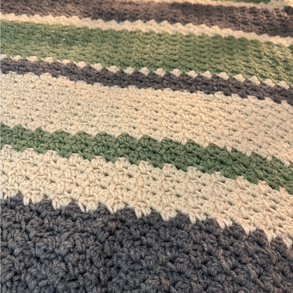 Striped Crochet Blanket